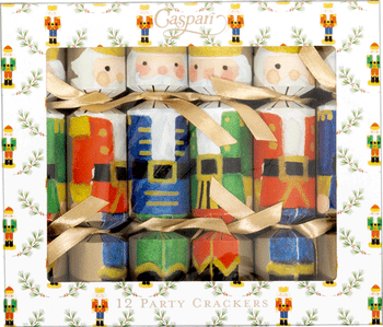 Caspari Painted Nutcrackers Mini Party Crackers - 7 Inch/12